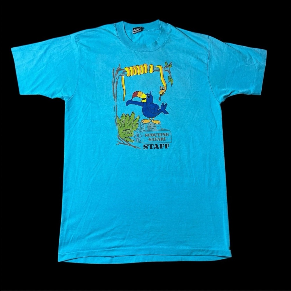 Vintage Cub Scout Chief Seattle Council Staff Blue T Shirt